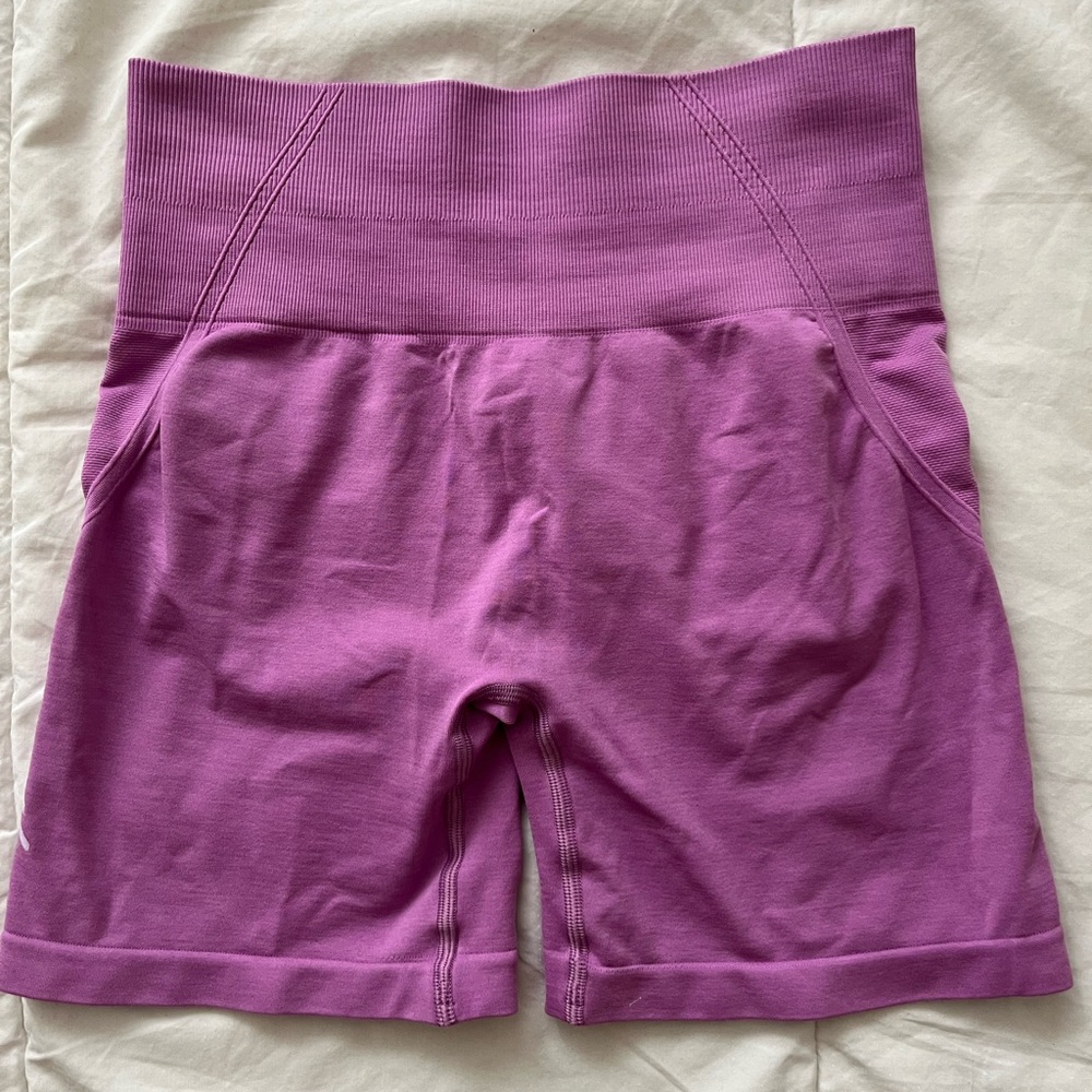 Oner Active Purple Bike Shorts with High Waistband